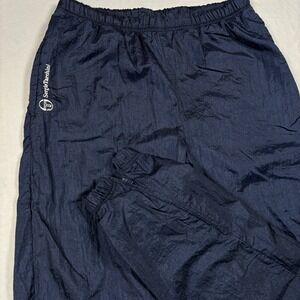 Sergio Tacchini Track Pants Mens 30 Navy Blue Vintage Nylon Windbreaker Joggers